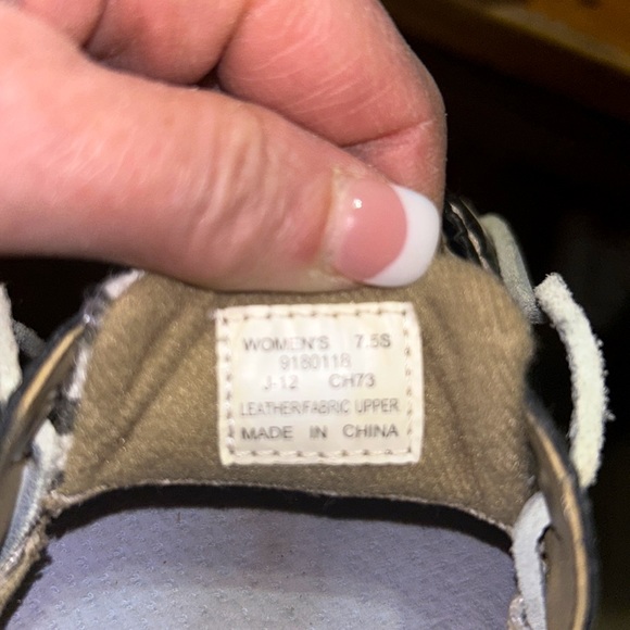 SPERRY⛵️TOP-SIDER Leather/Fabric Black Boat Shoes🦓Zebra Print Size 7.5 Women’s - Picture 10 of 12